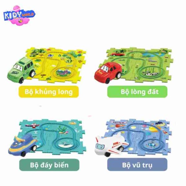 Đồ Chơi Ô Tô , Xếp Hình Đường Ray Lắp Ghép Cảm Biến