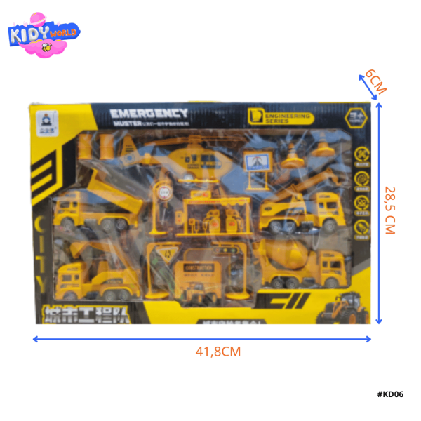 Bộ đồ chơi cho bé, đồ chơi xe công trình Kidy World KD06 - Hình ảnh 9