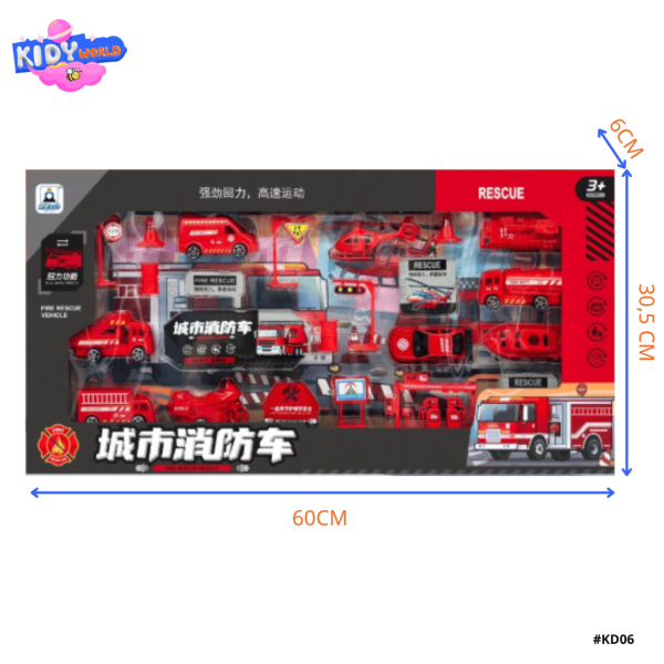 Bộ đồ chơi cho bé, đồ chơi xe công trình Kidy World KD06 - Hình ảnh 4