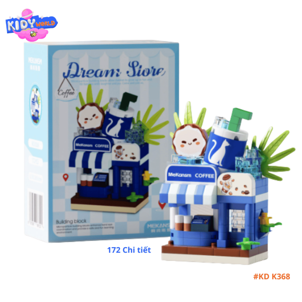 Đồ chơi lego Dream Shop Micro Building Blocks , lego lắp ráp Kidy World, bộ lego cửa hàng tiện lợi nhiều chi tiết - Hình ảnh 5
