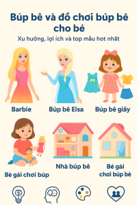 Búp bê Elsa và nhân vật hoạt hình