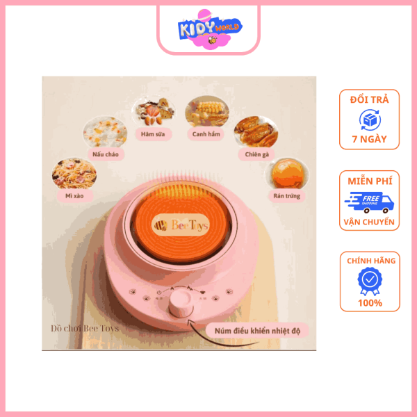 Bộ đồ chơi nấu ăn nhà bếp màu hồng bắt mắt - Hình ảnh 5